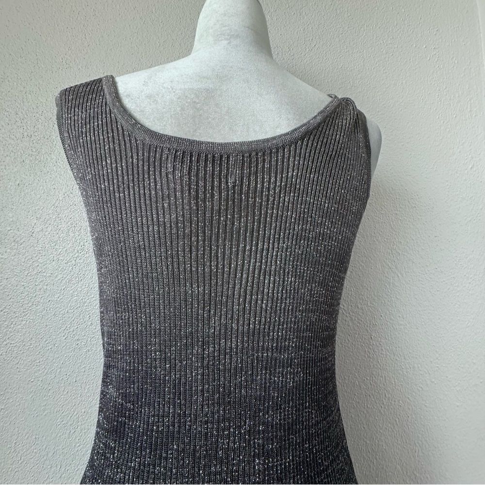 Michael Mims Kathy Cole Black Metallic Dress Body Con Vintage SZ L - Picture 8 of 15
